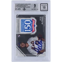 Pete Alonso New York Mets Autographed 2019 Topps Update 150th Anniversary Commemorative Relic #AMP-PA Beckett Fanatics Witnessed Authenticated 9/10 Rookie Card