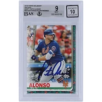 Pete Alonso New York Mets Autographed 2019 Topps Walmart Holiday #HW71 Beckett Fanatics Witnessed Authenticated 9/10 Rookie Card