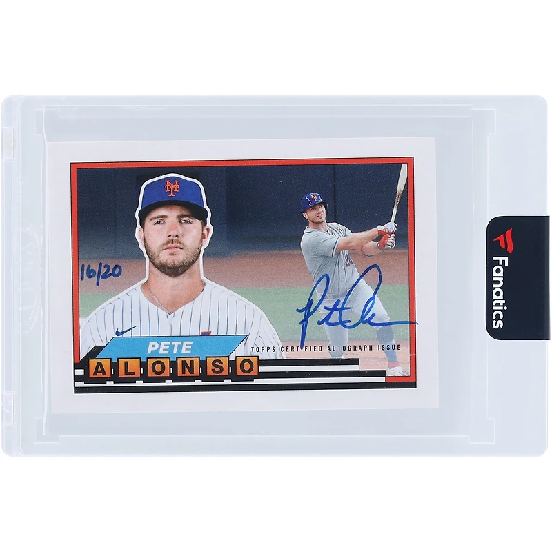 Pete Alonso New York Mets Autographed 2021 Topps #TBM-15 #16/20 Card