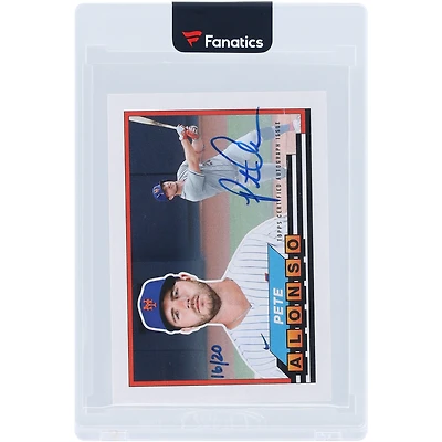 Pete Alonso New York Mets Autographed 2021 Topps #TBM-15 #16/20 Card