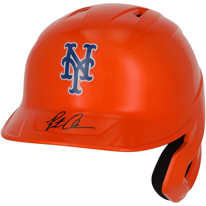 Pete Alonso New York Mets Autographed Alternate Chrome Rawlings Mach Pro Replica Batting Helmet - Fanatics Exclusive