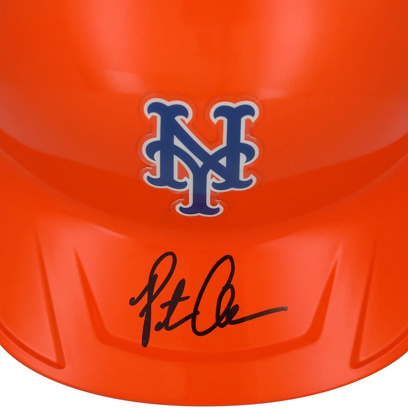 Pete Alonso New York Mets Autographed Alternate Chrome Rawlings Mach Pro Replica Batting Helmet - Fanatics Exclusive