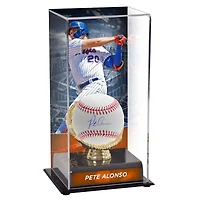 Pete Alonso New York Mets Autographed Baseball and Sublimated Baseball Display Case with Image