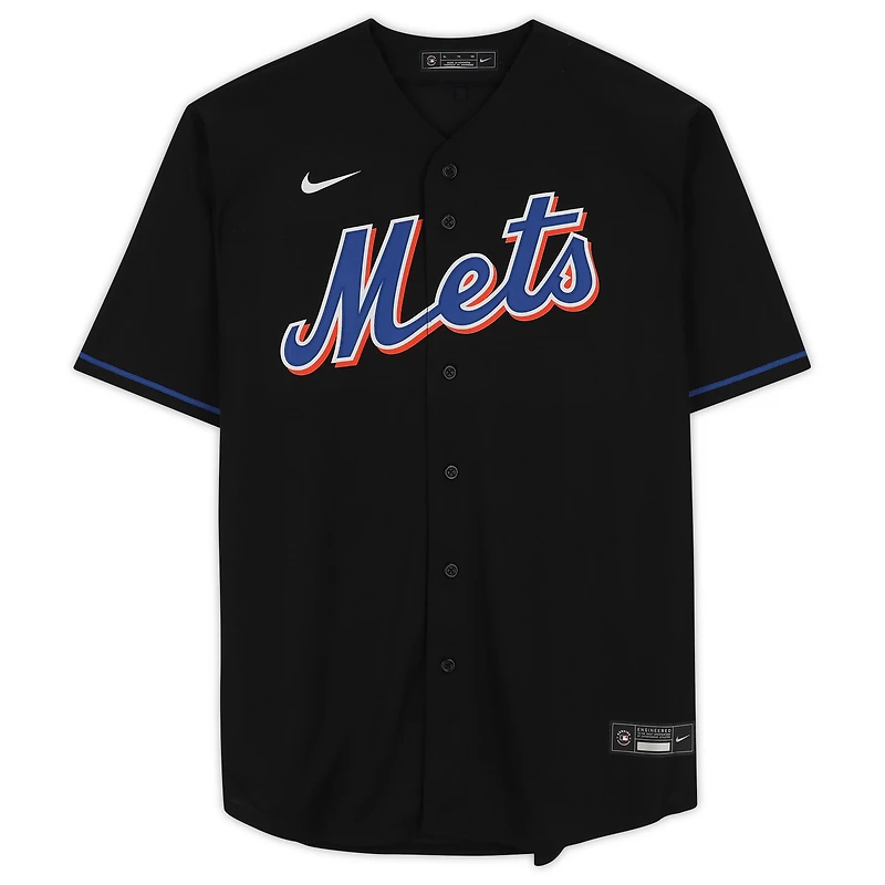 Pete Alonso New York Mets Autographed Black Nike Replica Jersey