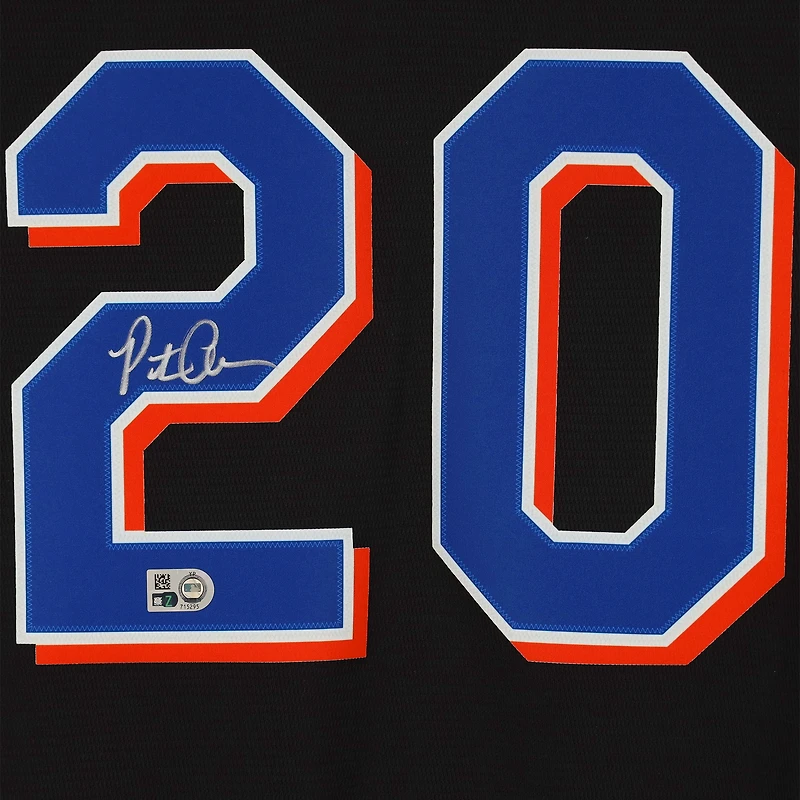 Pete Alonso New York Mets Autographed Black Nike Replica Jersey