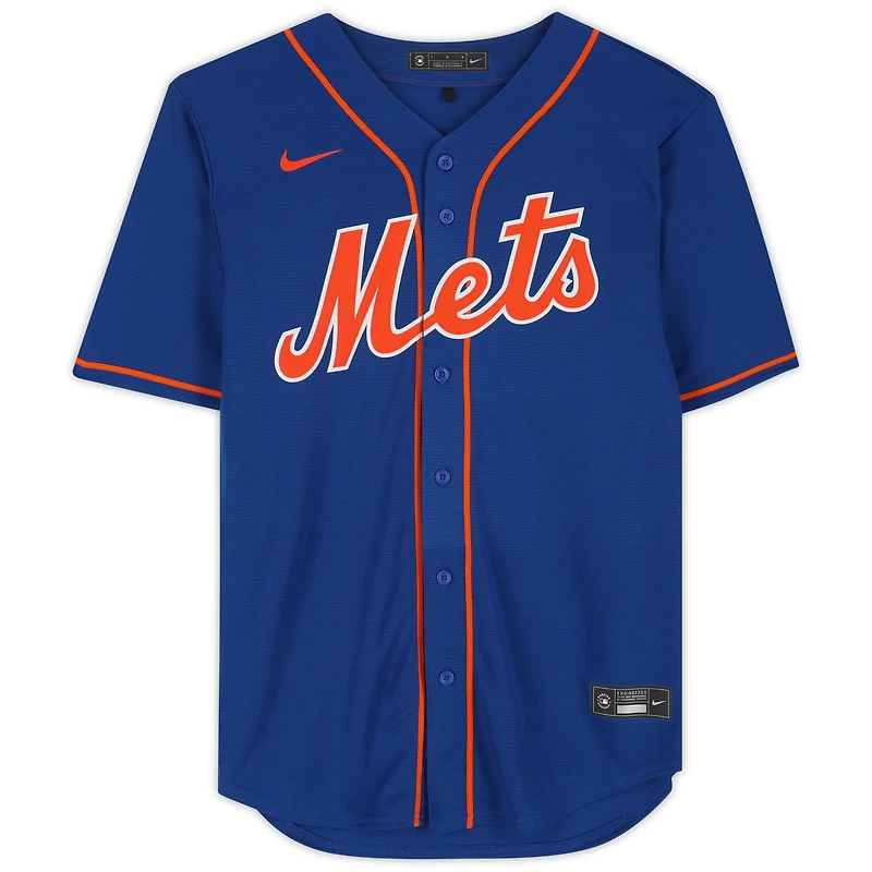 Pete Alonso New York Mets Autographed Blue Nike Replica Jersey