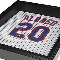 Pete Alonso New York Mets Autographed Framed Nike White Replica Jersey Shadowbox