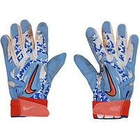 Gants de frappe Nike bleus et oranges autographiés par Pete Alonso, portés en match par les Mets de New York lors de la saison 2025 de la MLB.