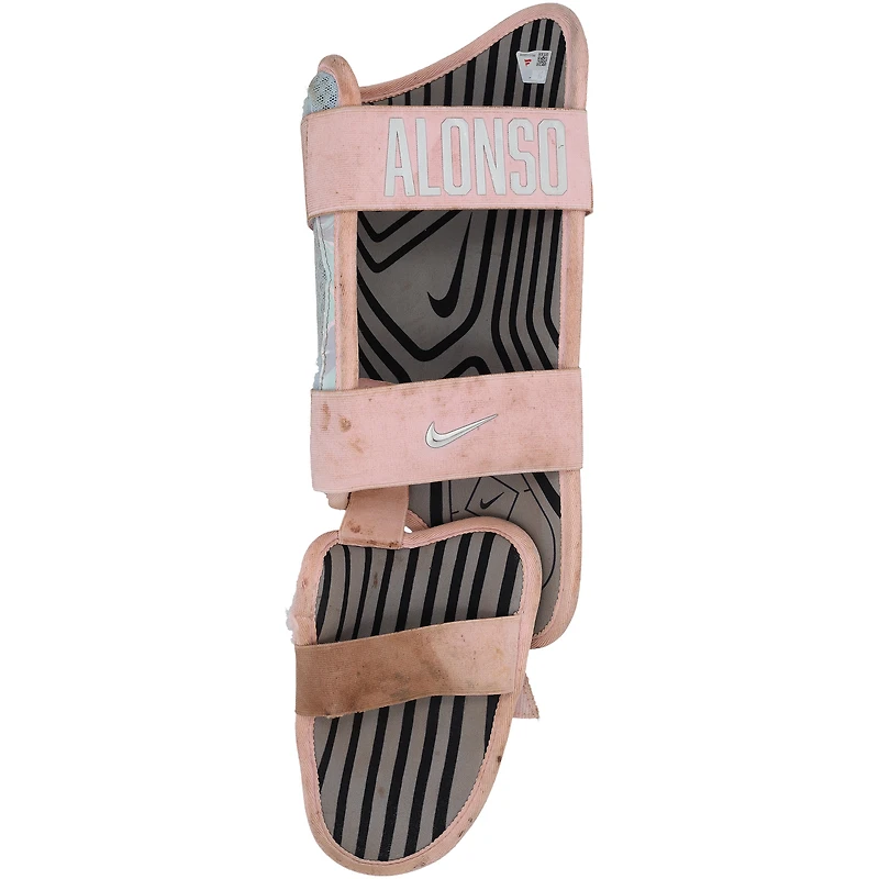 Pete Alonso New York Mets Autographed Game-Used Light Blue Nike Leg Guard from the 2025 MLB Season - HH98515766