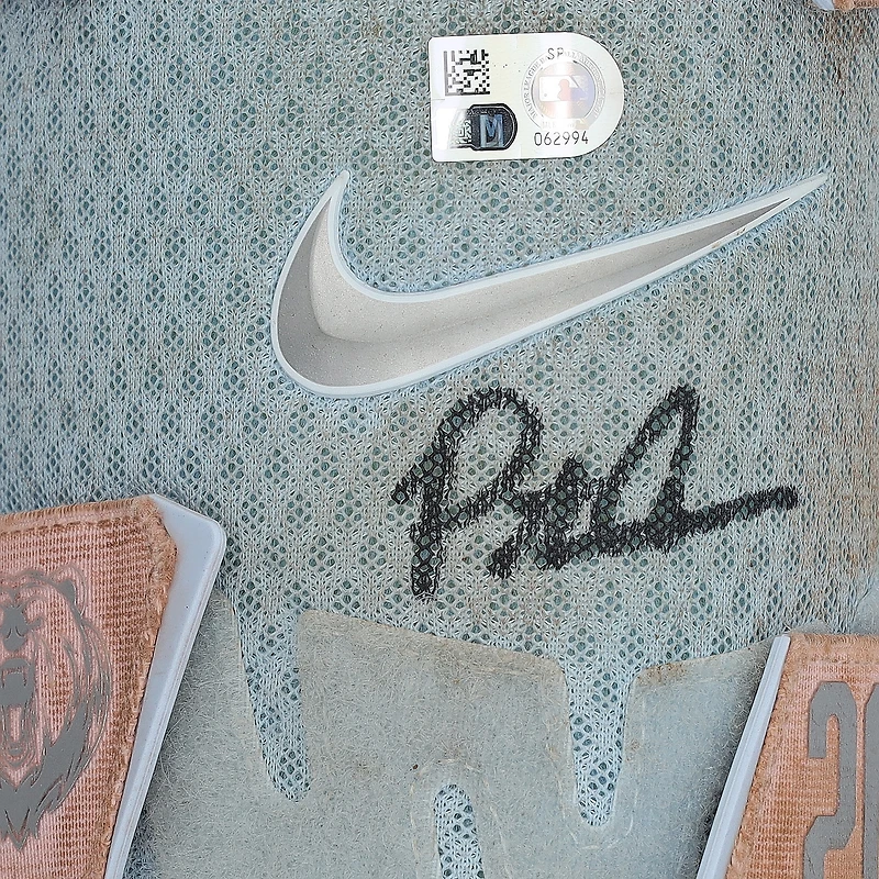 Jambière Nike bleu clair autographiée et portée en match par Pete Alonso (New York Mets) lors de la saison 2025 de la MLB - HH98515766