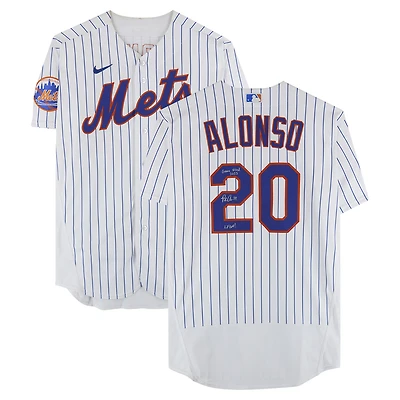 Pete Alonso New York Mets Autographed Game-Used #20 White Jersey vs. Cincinnati Reds on September 16 and 17, 2023 with Multiple Inscriptions