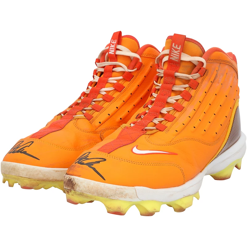 Pete Alonso New York Mets Autographed Game-Used Orange Nike Cleats from the 2025 MLB Season