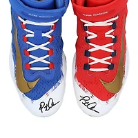 Crampons Nike rouges et bleus portés en match par Pete Alonso (New York Mets) lors de la saison 2025 de la MLB, autographiés - HH98515748-49