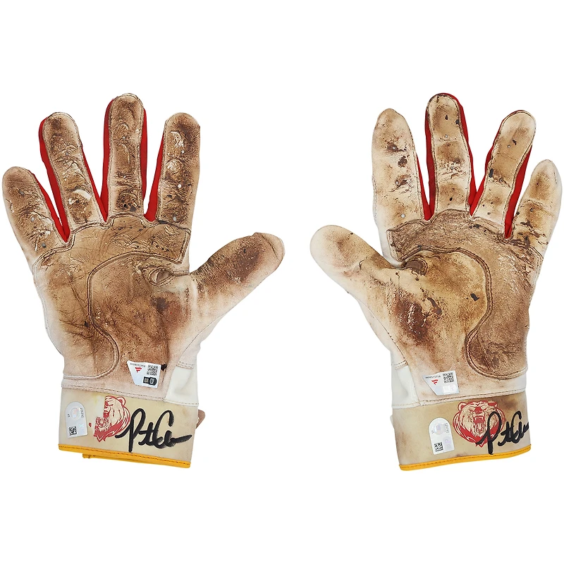 Gants de frappe blancs Nike autographiés par Pete Alonso (New York Mets), utilisés en match lors de la saison 2025 de la MLB - HH98515758-59