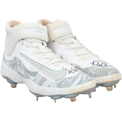 Crampons Nike blancs autographiés par Pete Alonso (New York Mets), portés lors d'un match de la saison 2025 de la MLB - HH98515740-41