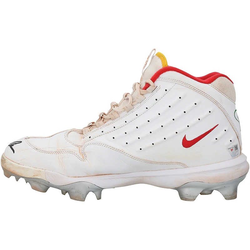 Crampons Nike blancs autographiés par Pete Alonso (New York Mets) lors de la saison 2025 de la MLB - HH98515744-45