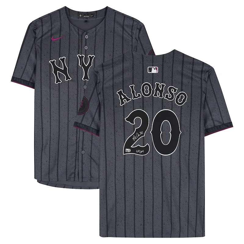 Pete Alonso New York Mets Autographed Gray Nike City Connect Limited Jersey with "LFGM!" Inscription