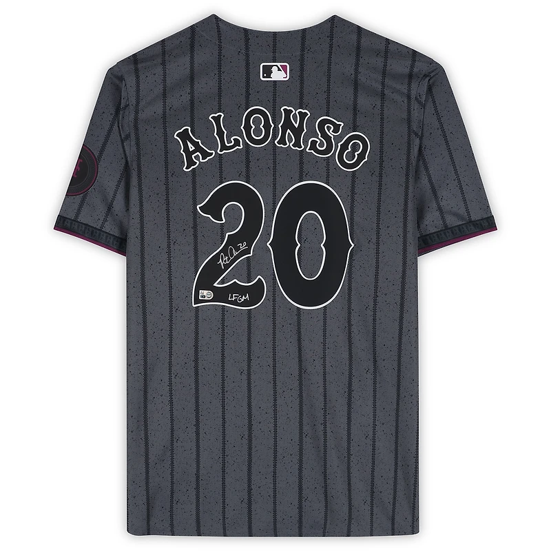 Pete Alonso New York Mets Autographed Gray Nike City Connect Limited Jersey with "LFGM!" Inscription