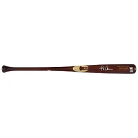 Bâton Brown Chandler autographié par Pete Alonso, joueur des Mets de New York, lors de la saison 2025 de la MLB.