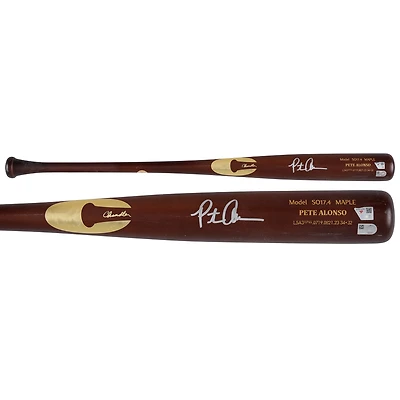 Pete Alonso New York Mets Autographed Player-Issued Brown Chandler Bat from the 2025 MLB Season