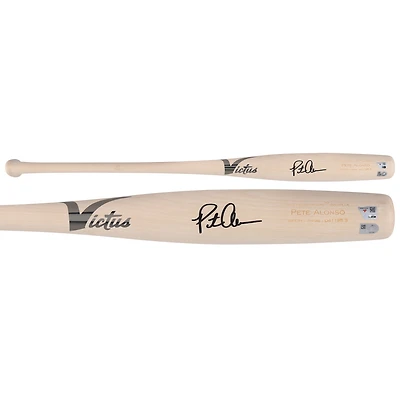 Bâton Victus beige autographié par Pete Alonso, joueur des Mets de New York, saison 2025 de la MLB