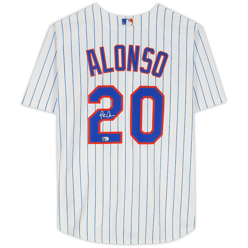 Pete Alonso New York Mets Autographed White Nike Replica Jersey