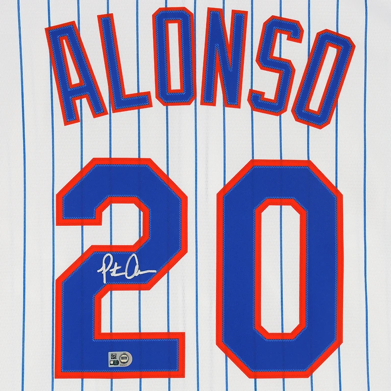 Pete Alonso New York Mets Autographed White Nike Replica Jersey