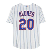 Pete Alonso New York Mets Autographed White Nike Replica Jersey