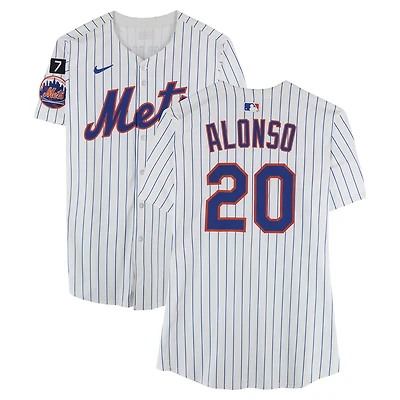 Pete Alonso New York Mets Player-Issued #20 White Jersey from the 2025 MLB Season