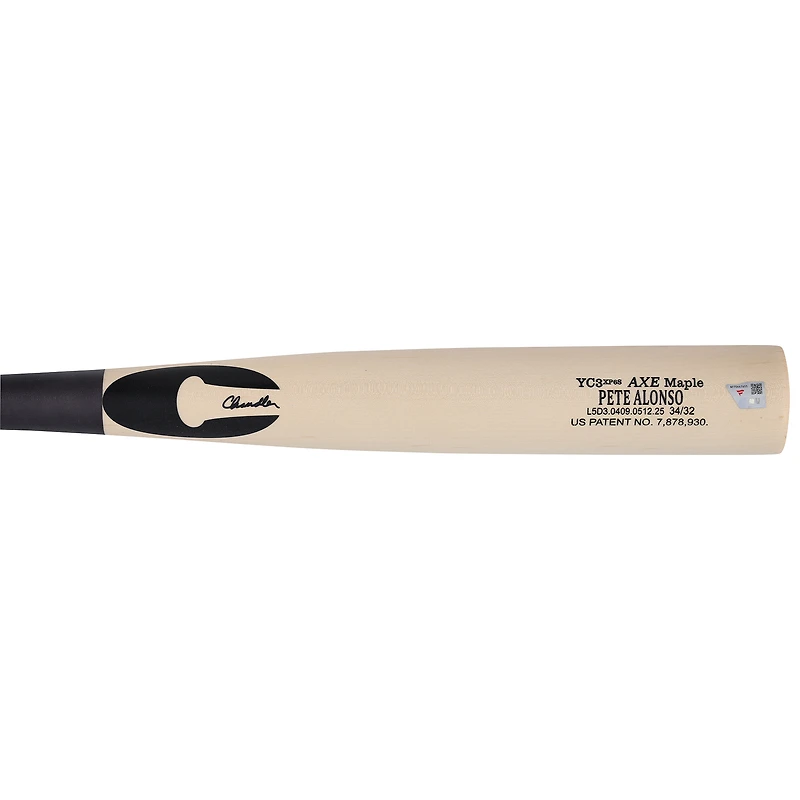 Pete Alonso New York Mets Player-Issued Tan/Black Chandler Bat from the 2025 MLB Season
