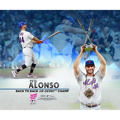 Pete Alonso New York Mets Unsigned 2021 Back-to-Back Homerun Derby Champion Photograph