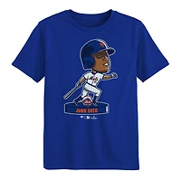 T-shirt de joueur à tête branlante des New York Mets, fanatiques la maternelle, Juan Soto Royal