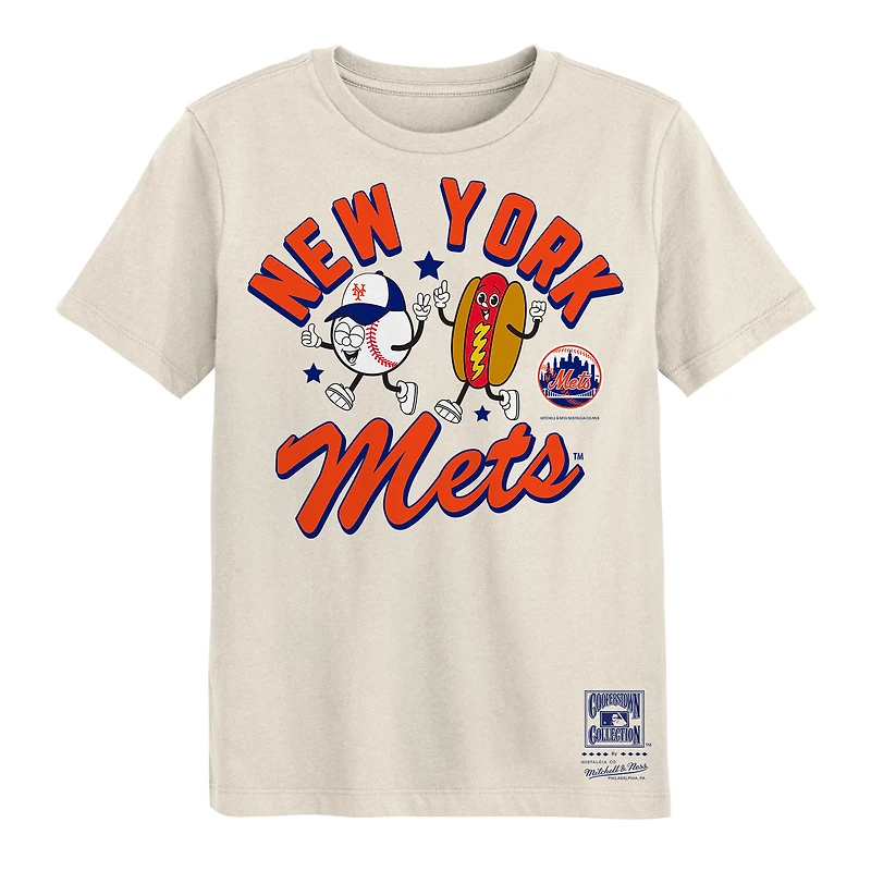 Preschool Mitchell & Ness Natural New York Mets Snack T-Shirt