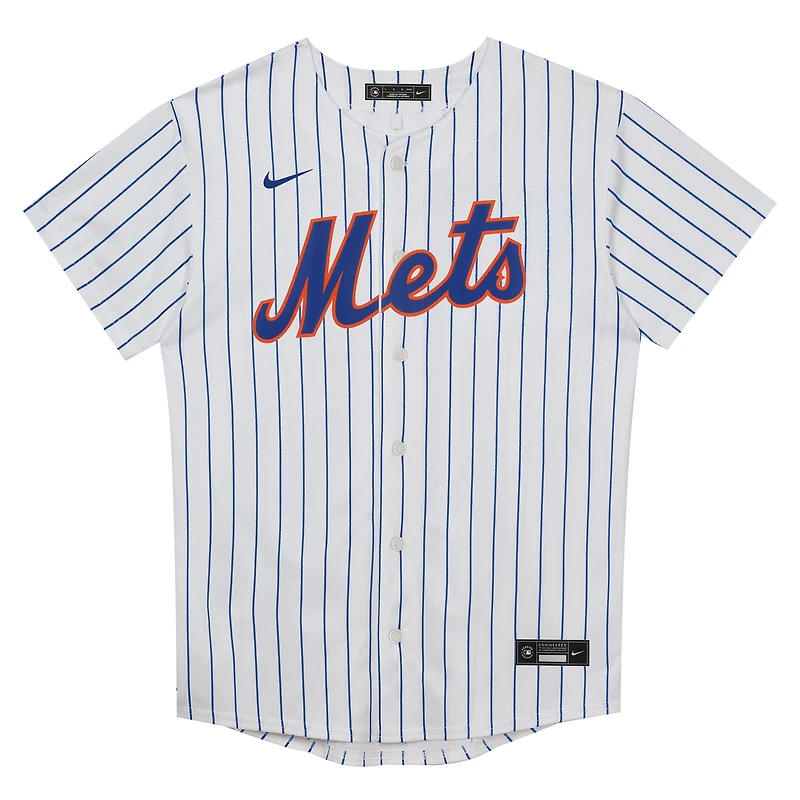 Maillot Nike Francisco Lindor blanc des New York Mets à domicile pour enfant