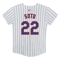 Maillot Nike Juan Soto blanc pour enfant d'âge préscolaire, match à domicile des Mets de New York