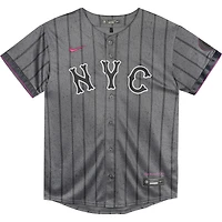 Maillot de joueur Nike Pete Alonso Graphite New York Mets 2024 City Connect Limited pour enfants d'âge préscolaire