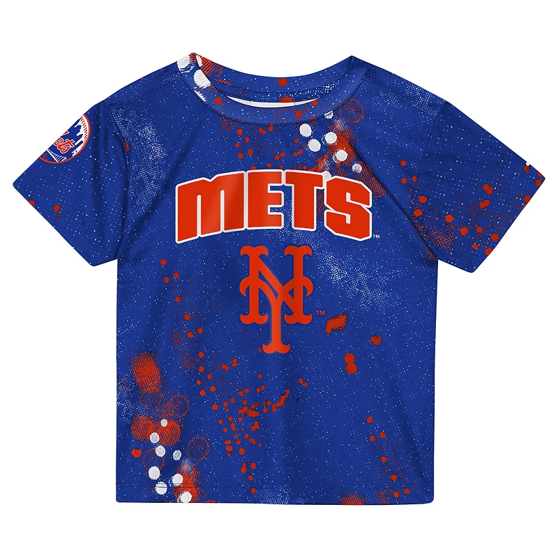 Preschool Outerstuff Royal New York Mets Pinch Hitter Infielder T-Shirt & Shorts Set