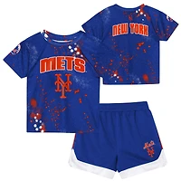 Ensemble T-shirt et short pour enfant d'âge préscolaire Outerstuff Royal New York Mets Pinch Hitter Infielder