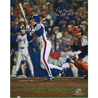 Ray Knight New York Mets Autographed 16" x 20" 1986 World Series Hitting Photograph with "86 WS MVP" Inscription