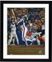 Ray Knight New York Mets Autographed 16" x 20" 1986 World Series Hitting Photograph with "86 WS MVP" Inscription
