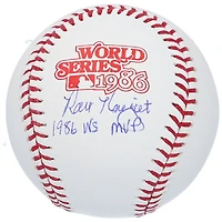 Balle de baseball autographiée par Ray Knight des Mets de New York, logo des Séries mondiales de 1986, avec inscription « MVP des Séries mondiales 1986 ».