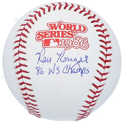 Ray Knight New York Mets Autographed 1986 World Series Logo Baseball with "86 WS Champs" Inscription