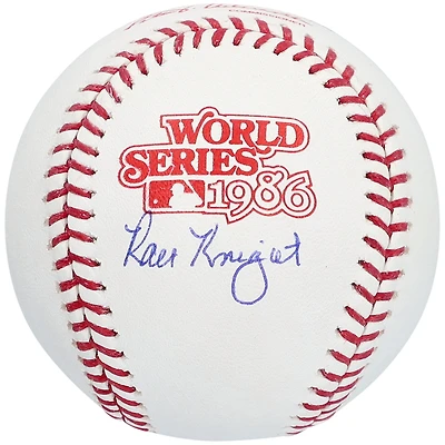 Logo autographié par Ray Knight des Mets de New York pour la Série mondiale de 1986