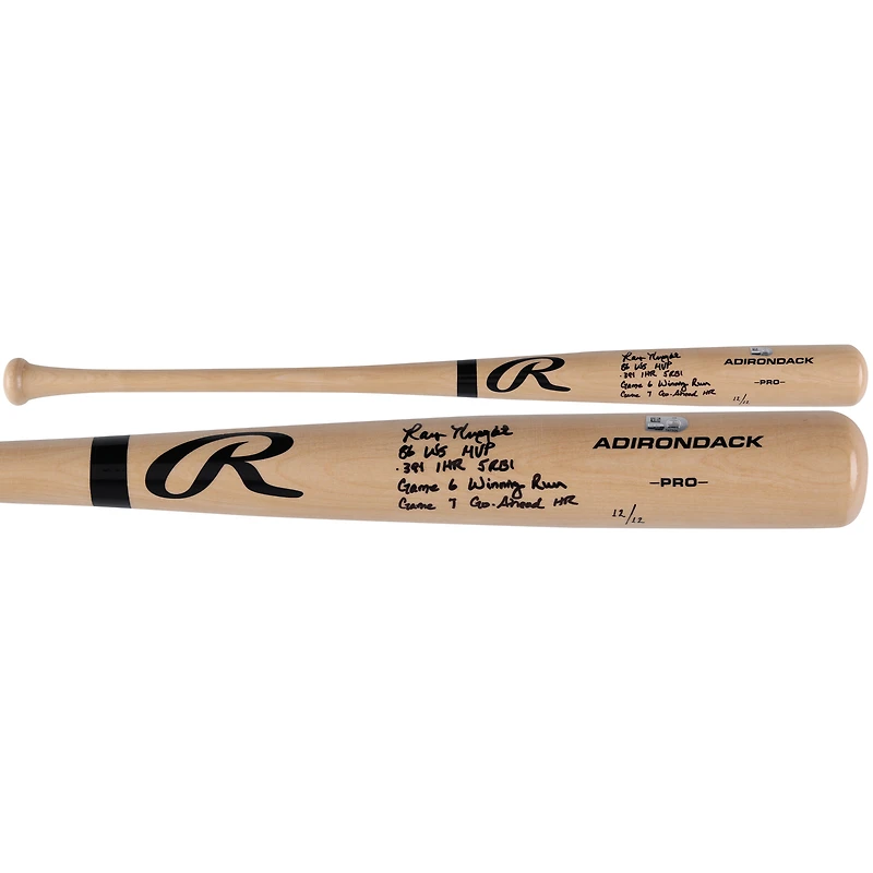 Ray Knight New York Mets Autographed Blonde Rawlings Pro Bat with Multiple World Series Stats Inscription - Limited Edition #12/12