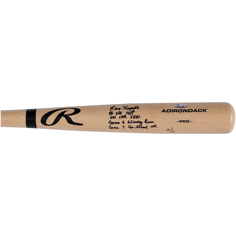 Ray Knight New York Mets Autographed Blonde Rawlings Pro Bat with Multiple World Series Stats Inscription - Limited Edition #12/12