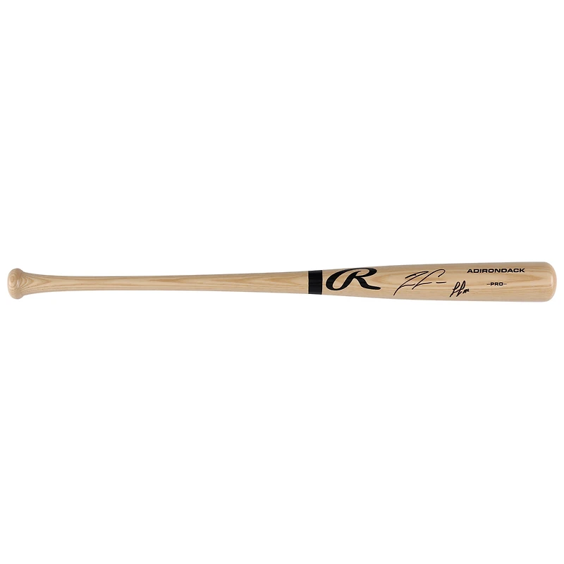 Ronald Acuña Jr. Atlanta Braves et Luisangel Acuña New York Mets ont dédicacé la blonde Rawlings Pro Bat