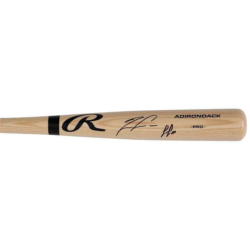 Ronald Acuña Jr. Atlanta Braves & Luisangel Acuña New York Mets Autographed Blonde Rawlings Pro Bat