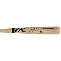 Ronald Acuña Jr. Atlanta Braves & Luisangel Acuña New York Mets Autographed Blonde Rawlings Pro Bat