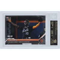 Ronny Mauricio New York Mets 2023 Topps Now Black Label 117.3 MPH Rocket Is Hardest 1st Career Hit Of Statcast Era #796 BGS Authenticated 10 Rookie Card - 10,10,10,10 Subgrades