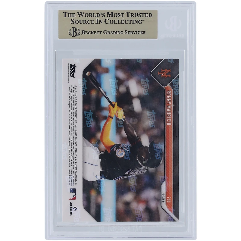 Ronny Mauricio New York Mets 2023 Topps Now Call-Up Hit Purple #796 #/25 BGS Authenticated 10 Card - 10,10,10,9.5 Subgrades